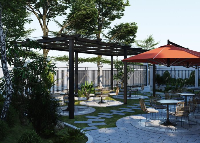 Cafe sân vườn thoáng mát, rộng rãi