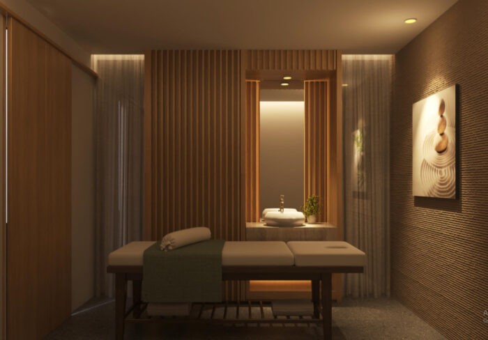 Sử dụng tranh treo tường và nến để trang trí phòng spa