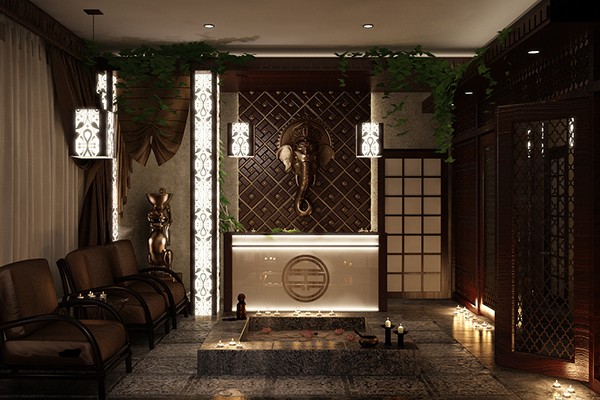 Thiết kế sảnh spa phong cách cổ điển châu Âu