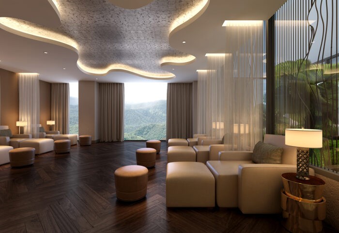 Một spa trong khách sạn với thiết kế kiến trúc độc đáo