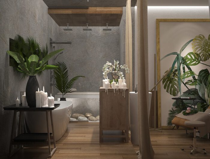 Tạo không gian gần gũi cho spa bằng cách trồng cây và hoa
