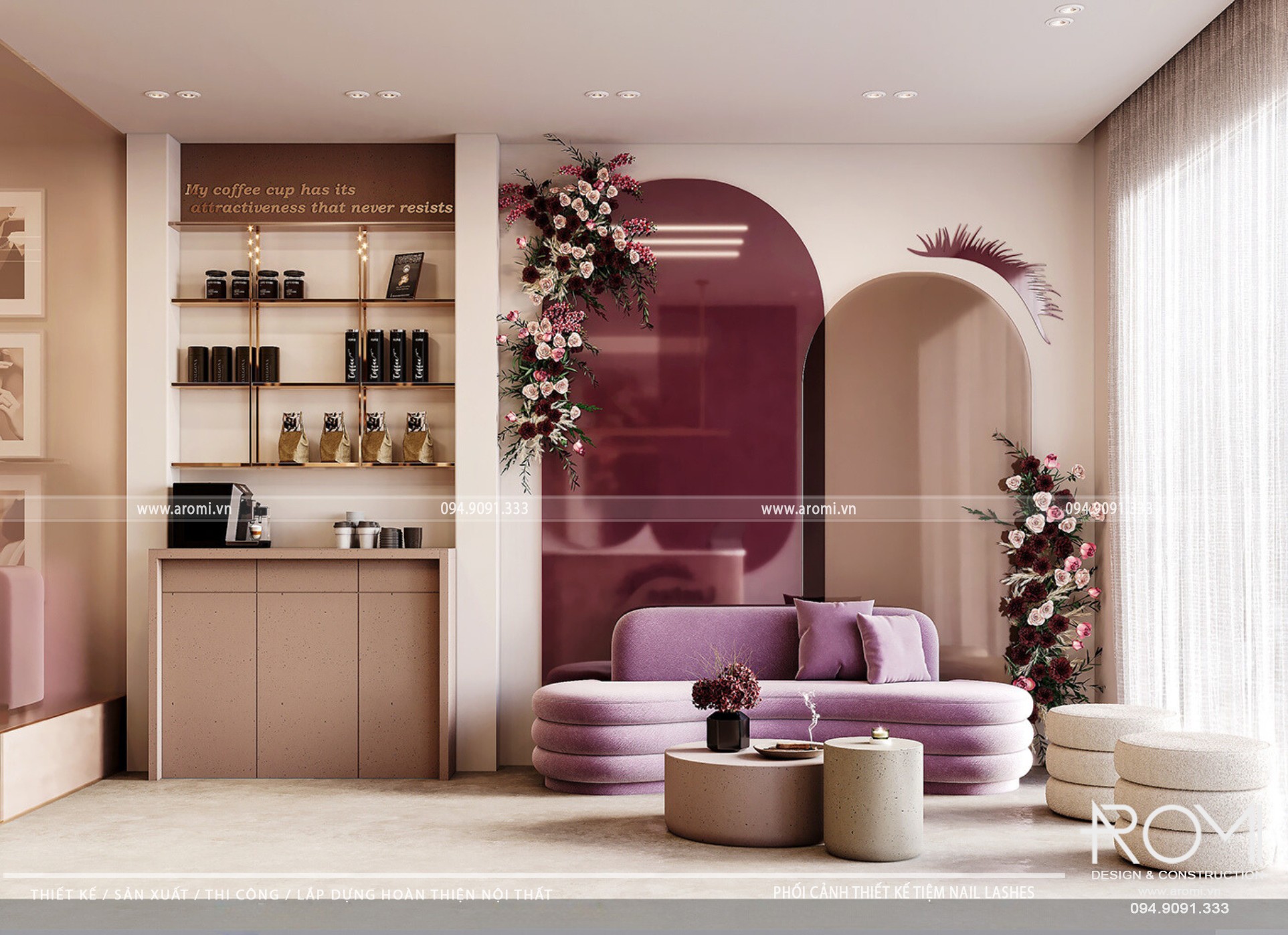 Thiết Kế Tiệm Nail Đẹp Phong Cách Hàn Quốc