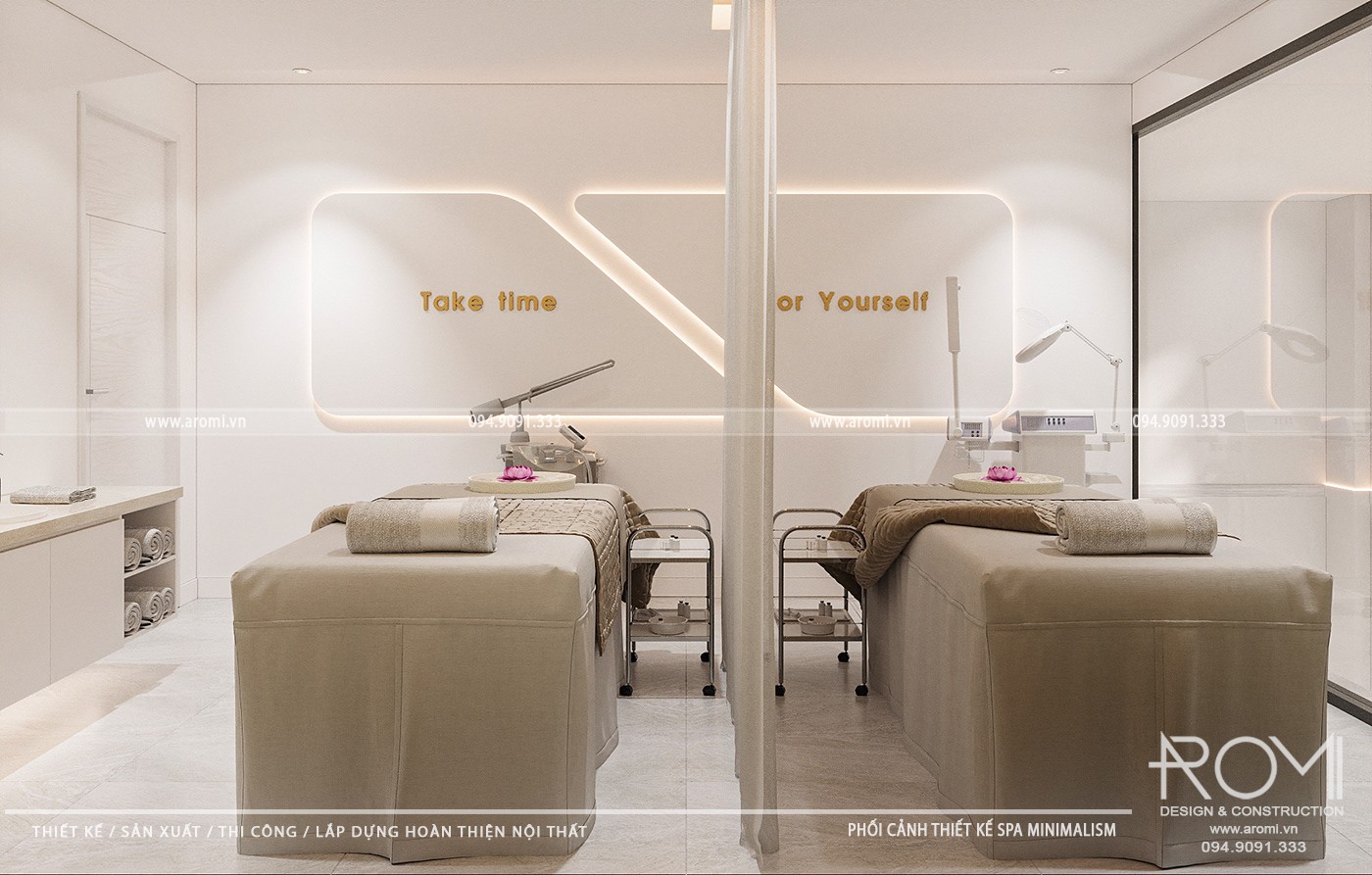 mẫu thiết kế nội thất spa đẹp phong cách tối giản minimalism